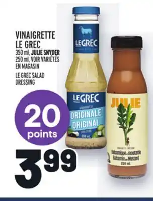 Metro Vinaigrette le grec | le grec salad dressing offer