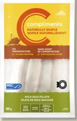 IGA Compliments frozen wild sole, cod or haddock offer