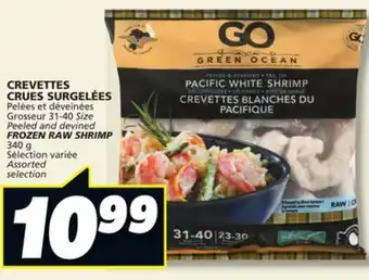 IGA Frozen raw shrimp offer