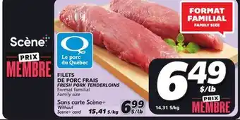 IGA Fresh pork tenderloins offer