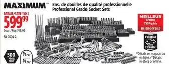 Canadian Tire Maximum professional grade socket sets offer