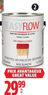 Canadian Tire Easyflow latex interior paint, 3.78l offer