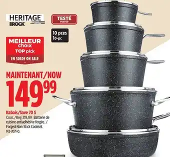Canadian Tire Heritage the rock forged non-stick cookset offer
