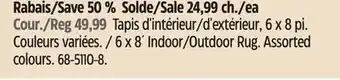 Canadian Tire Multy home 6 x 8´ indoor/outdoor rug offer