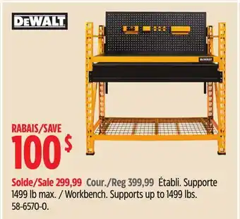 Canadian Tire Dewalt workbench offer