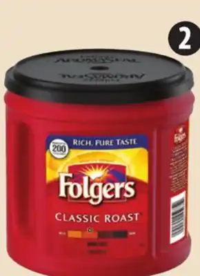 Canadian Tire Folgers classic roast coffee, 816g offer