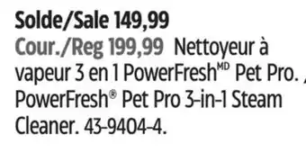 Canadian Tire Bissell powerfresh pet pro 3-in-1 steam cleaner offer