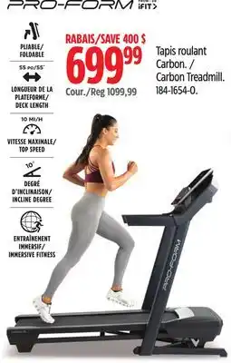 Canadian Tire Proform carbon treadmill offer