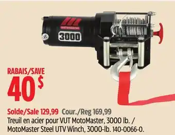 Canadian Tire Motomaster steel utv winch, 3000-lb offer