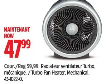 Canadian Tire Noma turbo fan heater, mechanical offer