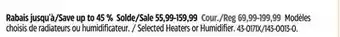 Canadian Tire For living selected heaters or humidifier offer