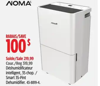 Canadian Tire Noma smart 35-pint dehumidifier offer