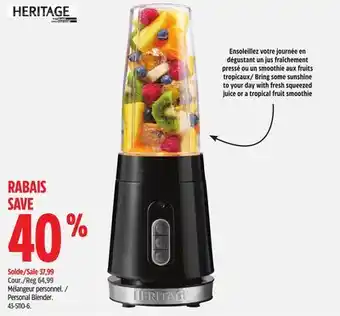 Canadian Tire Heritage personal blender offer