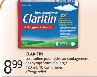 Brunet Claritin loratadine pour aider au soulagement des symptômes d'allergie offer