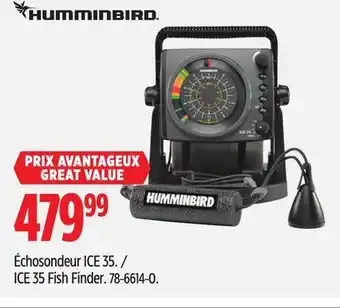 Canadian Tire Humminbird ice 35 fish finder offer