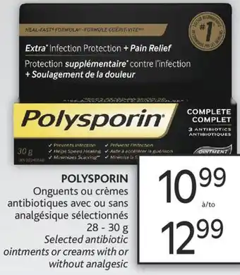 Brunet Polysporin onguents ou crèmes antibiotiques avec ou sans analgésique sélectionnés offer