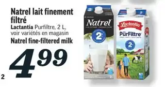 Marché Richelieu Lait finement filtré natrel | natrel fine-filtered milk offer