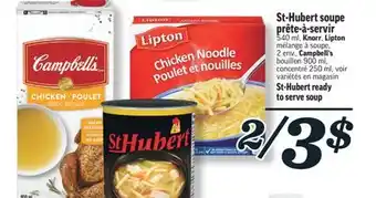 Marché Richelieu Soupe prête-à-servir st-hubert | st-hubert ready to serve soup offer