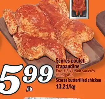 Marché Richelieu Scores poulet crapaudine | scores butterflied chicken offer