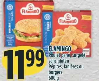 Marché Adonis Flamingo poulet pané, surgelé sans gluten pépites, lanières ou burgers offer