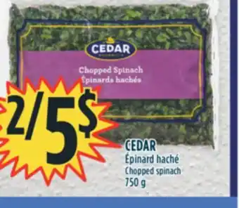 Marché Adonis Cedar épinard haché offer