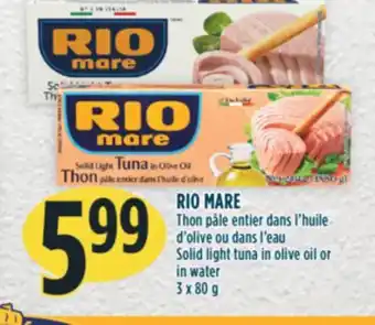 Marché Adonis Rio mare thon pâle entier dans l'huile d'olive ou dans l'eau offer