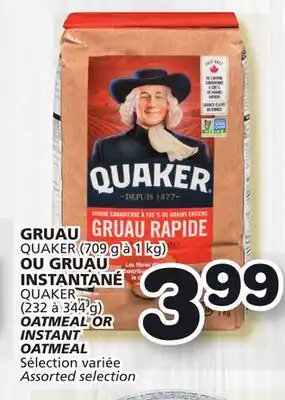 Marches Tradition Quaker (709 g to 1 kg) or quaker (232 to 344 g) oatmeal or instant oatmeal offer