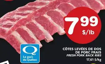 Marches Tradition Fresh pork back ribs offer