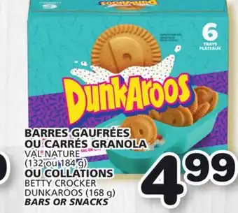 Marches Tradition Val nature (132 or 184 g) or betty crocker dunkaroos (168 g) bars or snacks offer