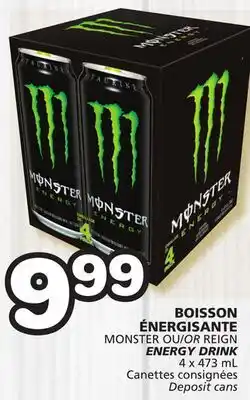 Marches Tradition Monster or reign energy drink offer