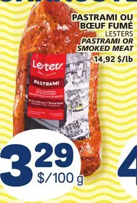 Marché Bonichoix Lesters pastrami or smoked meat offer