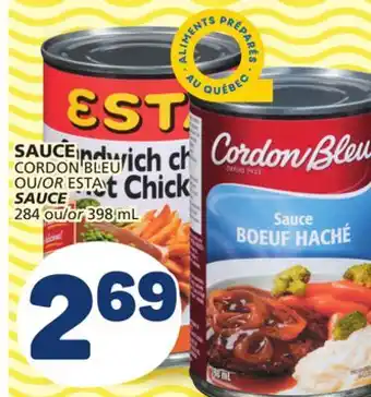 Marché Bonichoix Cordon bleu or esta sauce offer