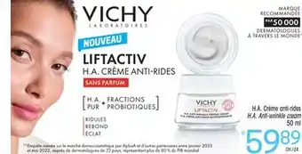 Uniprix Vichy h.a. crème anti-rides /h.a. anti-wrinkle cream offer