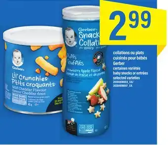 Maxi Collations ou plats cuisinés pour bébés gerber offer