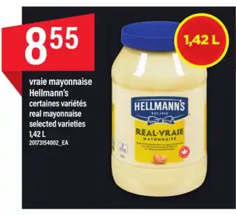 Maxi Vraie mayonnaise hellmann's, 1,42 l offer