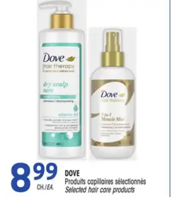 Uniprix Dove produits capillaires sélectionnés selected hair care products offer