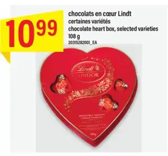 Maxi Chocolats en cœur lindt, 108 g offer