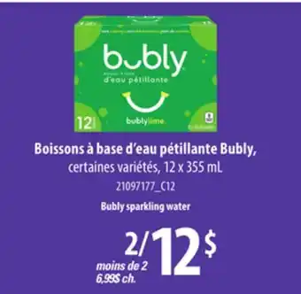 Provigo Boissons à base d'eau pétillante bubly, 12 x 355 ml offer