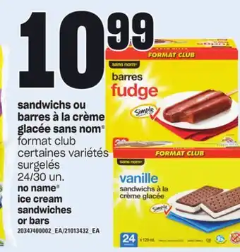 Provigo Sandwichs ou barres à la crème glacée sans nom , 24/30 un offer