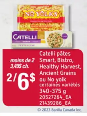 Provigo Catelli pâtes smart, bistro, healthy harvest, ancient grains ou no yolk, 340-375 g offer