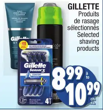 Jean Coutu Gillette selected shaving products offer