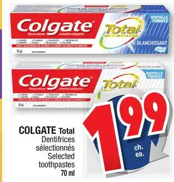 Jean Coutu Colgate total selected toothpastes offer