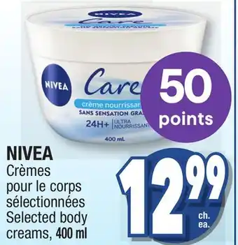 Jean Coutu Nivea selected body creams offer