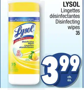 Jean Coutu Lysol disinfecting wipes offer
