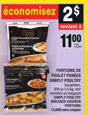 Super C Portions de poulet panées simply poultry | simply poultry breaded chicken portions offer