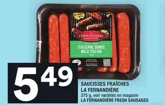 Super C Saucisses fraîches la fernandière | la fernandière fresh sausages offer