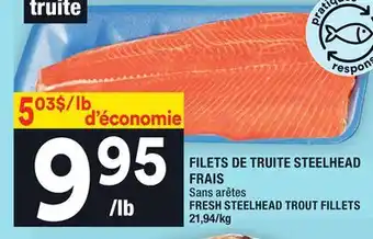 Super C Filets de truite steelhead frais | fresh steelhead trout fillets offer