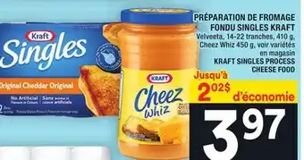 Super C Préparation de fromage fondu singles kraft | kraft singles process cheese food offer