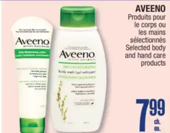 Jean Coutu Aveeno selected body and hand care products offer