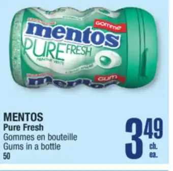 Jean Coutu Mentos pure fresh gums in a bottle offer